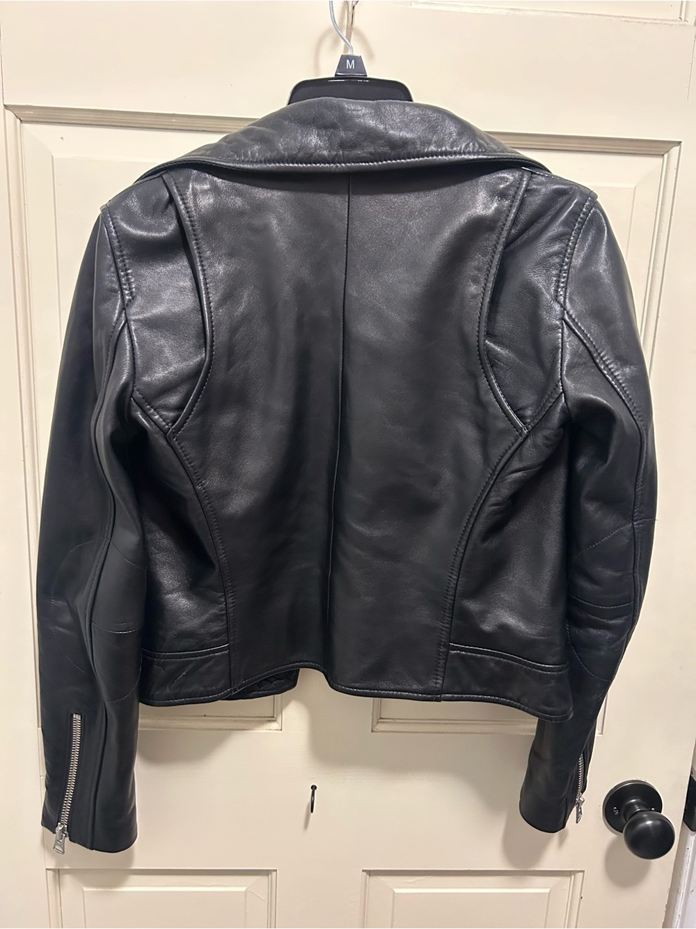 Wilfred Free Black Leather Moto Jacket - Picture 6 of 8